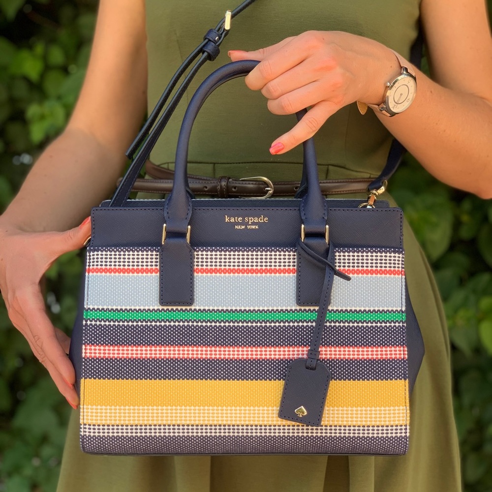 Kate Spade Cameron Stripe Medium Satchel Crossbody - Picture 2 of 8